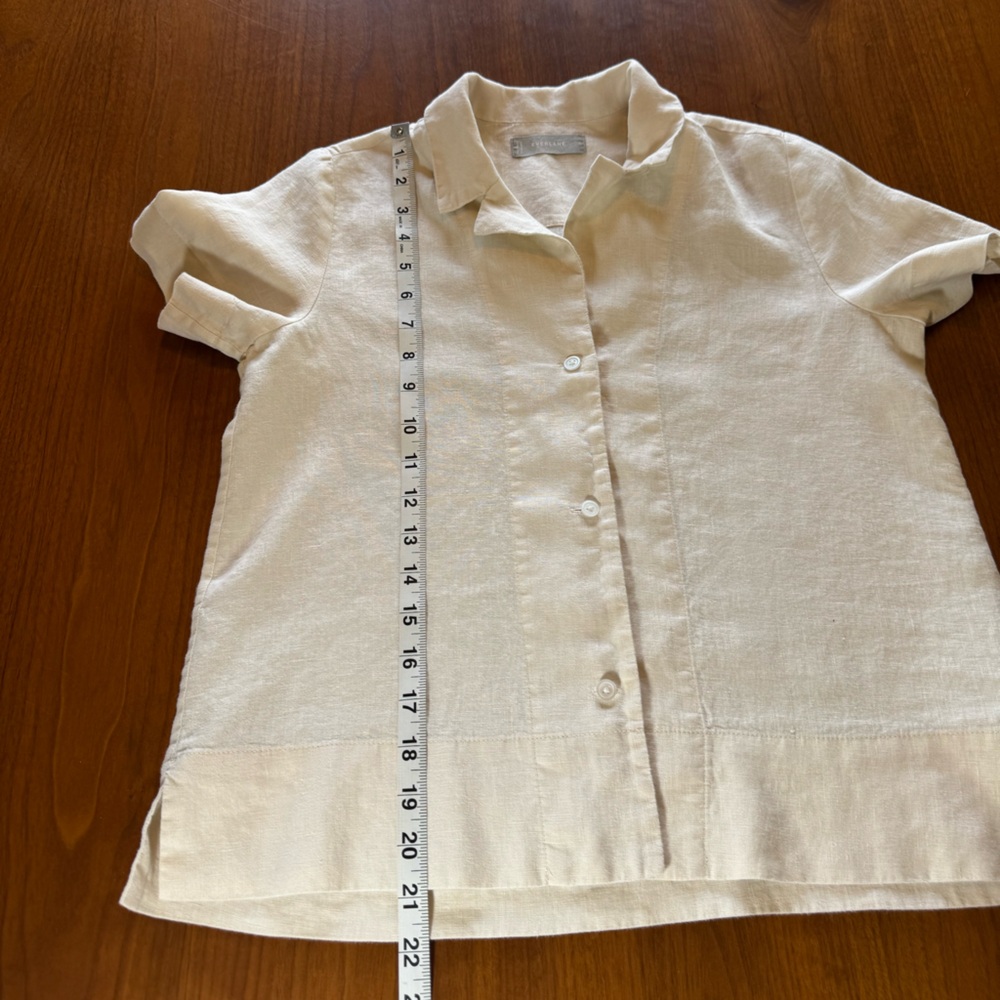 Everlane Button-Up Linen Top - Picture 5 of 7
